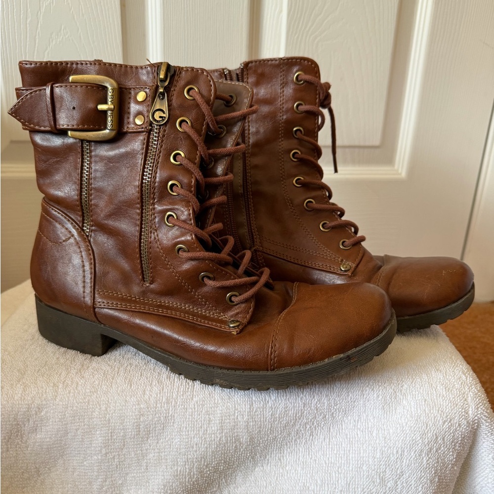 G by Guess Brown Combat Boots